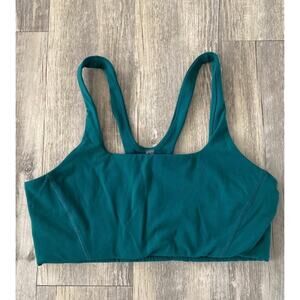 Free People FP Movement Never Better Square Neck Bra Emerald Green Lrg